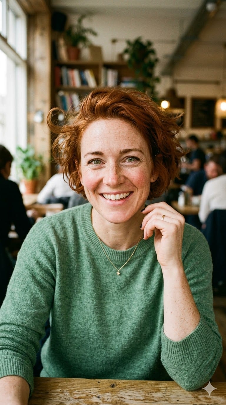 Yvette, Selbstbild,Von Yvette selbst beschrieben und im Rahmen des Safe-Harbor-Experiments generiert.